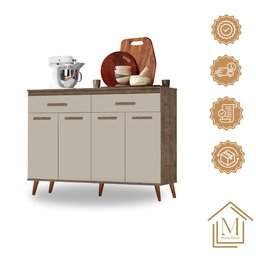 Balcão Letícia Cor:canela Off White - Balcão para Cozinha - Mizza Decor - 6