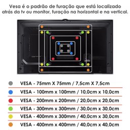 Suporte fixo universal para tv 10 a 71" cs0060u - 3