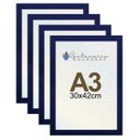 Ver imagem 1 de Kit 4 Porta Retrato Molduras A3 30x42 Azul
