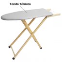 Ver imagem 1 de Tábua de Passar Roupas com Suporte e Tomada - Madeira / Cinza