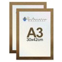 Ver imagem 1 de Kit 2 Porta Retrato Molduras A3 30x42 Dourado