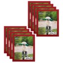 Ver imagem 1 de Kit 8 Porta Retrato Molduras 20x25 Vermelho