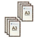 Ver imagem 1 de Kit 6 Porta Retrato Molduras A3 30x42 Marrom