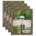 Ver imagem 1 de Kit 4 Porta Retrato Molduras 20x25 Marrom