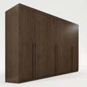 Ver imagem 3 de Guarda-Roupa Casal 6 Portas 8 Gavetas Florianópolis 100% MDF Marrom/New Canion