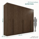 Ver imagem 3 de Guarda-roupa Casal 6 Portas 8 Gavetas Florianópolis 100% MDF 