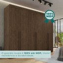 Ver imagem 7 de Guarda-Roupa Casal 6 Portas 8 Gavetas Florianópolis 100% MDF Marrom/New Canion