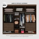 Ver imagem 5 de Guarda-Roupa Casal 6 Portas 8 Gavetas Florianópolis 100% MDF Marrom/New Canion