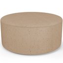 Ver imagem 2 de Puff Redondo Orgânico para Living 90cm Lola W01 Linho Bege Escuro - Lyam Decor