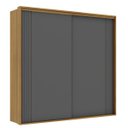 Ver imagem 4 de Guarda Roupa Casal 2 Portas Mdf Ripado 2,07 M Imperium Belmax:freijó/titânio