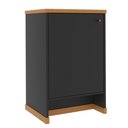 Ver imagem 4 de Balcão Baixo com Porta e Prateleira para Escritório Verbena - Preto e Naturale