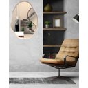 Ver imagem 3 de Espelho Orgânico Grande com Moldura Metal Decorativo 90x60cm Luxo