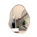 Ver imagem 1 de Espelho Orgânico Grande com Moldura Metal Decorativo 90x60cm Luxo