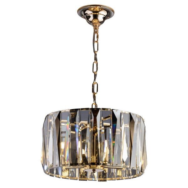 Lustre Pendente de Cristal 45cm Filadelfia Dourado - 1