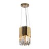 Lustre Pendente Cristal e Aço 20cm Baluarte Mini Dourado - 1