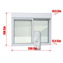 Ver imagem 2 de Janela Alum.Elite 2F.Móv.c/Pers.Integ.Mot.Cont.Rem 140x200 V.Lis.Branco Brimak