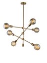 Ver imagem 1 de Lustre/Pendente Moderno Sputnik Circuit Dourado 6XE27