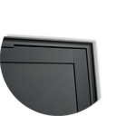 Ver imagem 4 de Porta Pivotante Lambril Savana c/Puxador e. Super Preto Dourado 100 Brimak