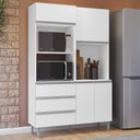 Ver imagem 1 de Armário para Cozinha Kit Livia 120 cm Branco Brilho - AJL