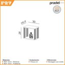Ver imagem 3 de Nicho Industrial 30cm Mdf para Livros e Home Office Cor:off White com Freijó