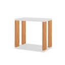 Ver imagem 2 de Nicho Industrial 30cm Mdf para Livros e Home Office Cor:off White com Freijó