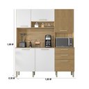 Ver imagem 2 de Armario de Cozinha Compacta 6 Portas 2 Gavetas Italia - Freijó/supremo/ripado Freijó