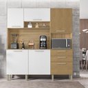 Ver imagem 1 de Armario de Cozinha Compacta 6 Portas 2 Gavetas Italia - Freijó/supremo/ripado Freijó