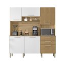 Ver imagem 7 de Armario de Cozinha Compacta 6 Portas 2 Gavetas Italia - Freijó/supremo/ripado Freijó