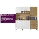 Ver imagem 6 de Armario de Cozinha Compacta 6 Portas 2 Gavetas Italia - Freijó/supremo/ripado Freijó