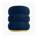 Ver imagem 3 de Puff Banqueta Decorativo Luxo Versatil Cookie Zahav Estofado:azul-escuro