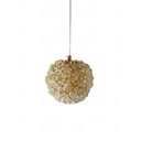 Ver imagem 1 de Pendente Globo Dourado com Cristais 12cm 1g9 15743-pl