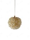 Ver imagem 1 de Pendente Globo Dourado com Cristais 12cm 1g9 15743-pl