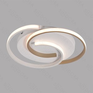 Plafon Led 40x40cm 44w 3000k/6000k 4400lm Bivolt Alumínio Dourado e Silicone