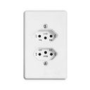 Ver imagem 1 de Kit 10 Tomada Dupla 10a 2p+t de Embutir 4x2 Ilumi Cor:branco