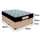 Ver imagem 4 de Cama Box Baú Casal Sintético + Colchão Molas Ensacadas Sereneprime Sonnolux 138x188x69 Cor:bege