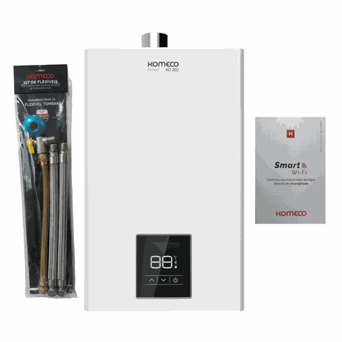 Aquecedor de Água a Gás Komeco Ko 21 D Prime 21 Litros Glp com Modulo Wi Fi e Kit