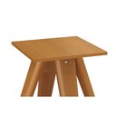 Ver imagem 4 de Mesa de Sala Jantar Duna Madeira Maciça + Tampo Madeirado C/ Vidro 120x120cm Carvalho/off White -