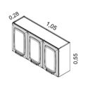Ver imagem 4 de Armário Aéreo de Cozinha Itatiaia Branco 105cm 3 Portas Luce