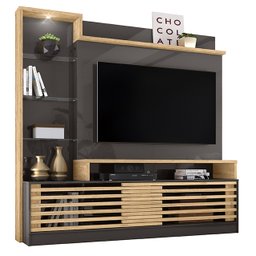 Painel Home Debora para TV55" Titanio Carvalho Banana Bit Madetec Painel para TV - 1