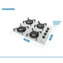 Ver imagem 2 de Cooktop 4 Bocas à Gás Vitrum Superautomático Itatiaia Bivolt
