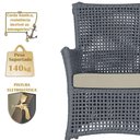 Ver imagem 4 de 2 Poltronas e 1 Mesa Igapó Alumínio Fendi Corda Náutica E7 Prata