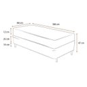 Ver imagem 2 de Cama Box Solteiro + Colchão de Espuma D23 Ortobom Light Liso 88x188x47cm