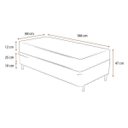 Ver imagem 3 de Cama Box com Colchão de Espuma D23 Ortobom Light Liso Solteiro 88cm
