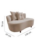 Ver imagem 7 de Namoradeira Sofá Feijão Suria Orgânica Suede Bege
