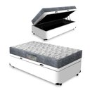 Ver imagem 1 de Cama Box Baú Solteiro + Colchão Ortopédico D33 Ortobom Iso 100 88x188x60cm