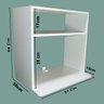 Suporte para Microondas - Nicho/Prateleira 60x60x40 Madeira em MDF - 3