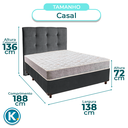 Ver imagem 3 de Kit Cama Box + Cabeceira + Colchão Casal D33 - D33 - Inducol