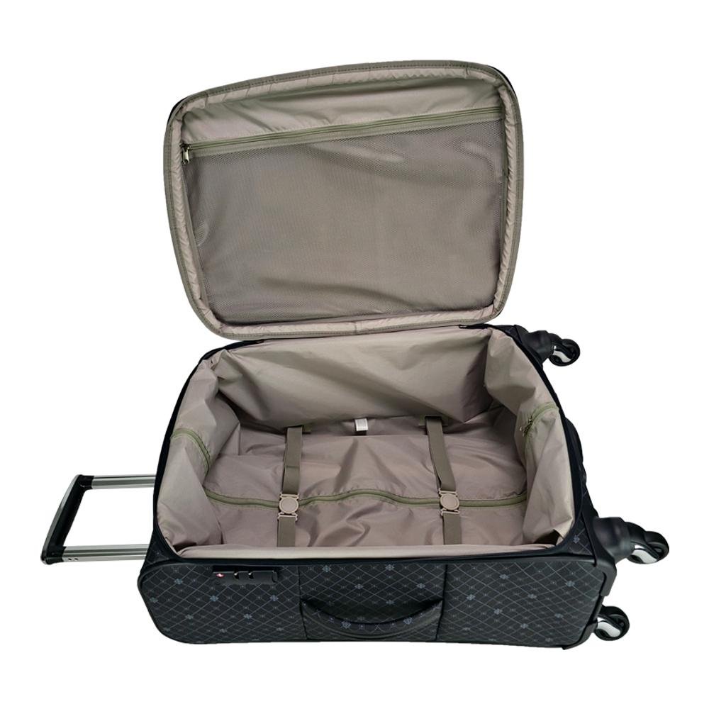 Mala de Viagem Média 23kg Munique Preto 70cm Giro 360º - 3