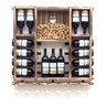 Adega de Madeira Maciça para 15 Garrafas de Vinho com Porta Rolhas e Porta Taças - Rústica - 3
