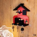 Ver imagem 2 de Porta Chaves de Madeira Casinha Mineira Decoração P Telha